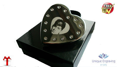 Unique Photo Engraved Heart Jewellery Box